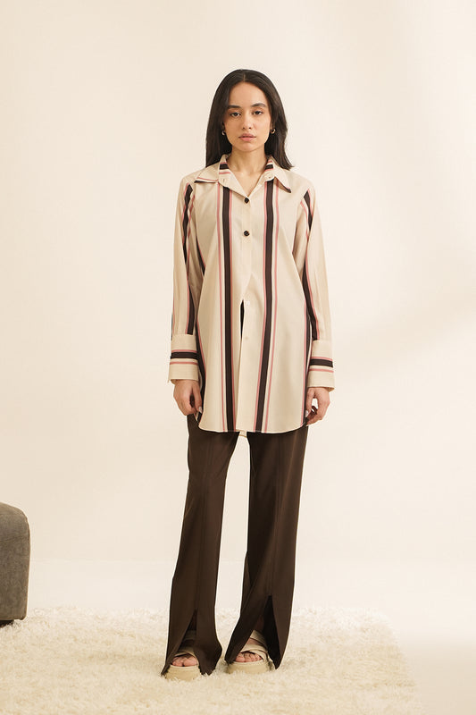 Striped Button-Up Top