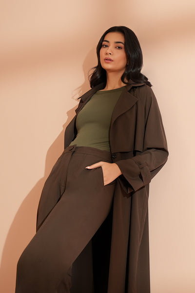 Taupe Trench Coat