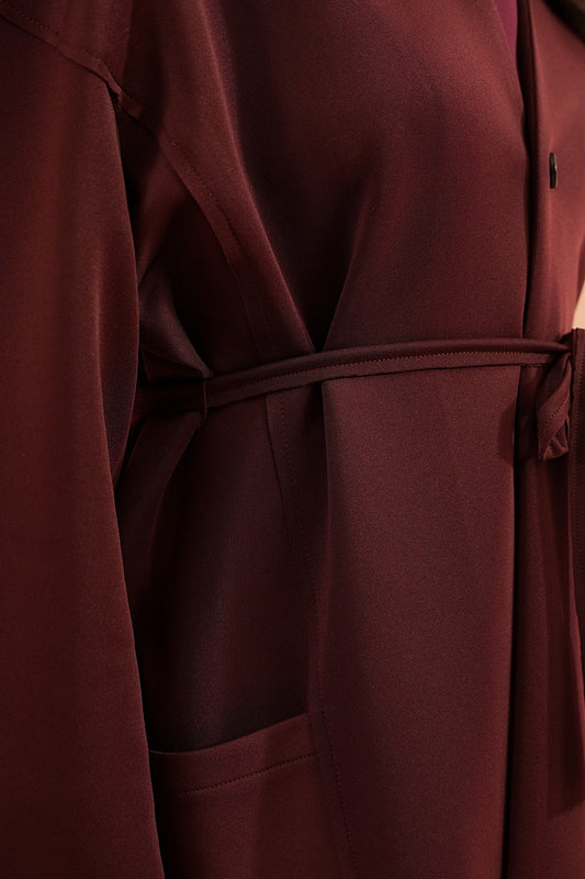 Burgundy Oversized Jacket