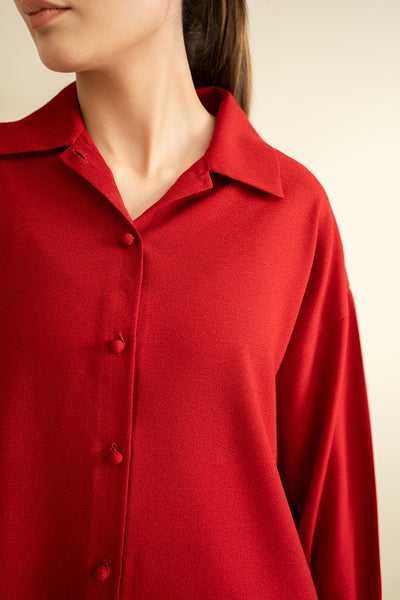 Cherry Button Down