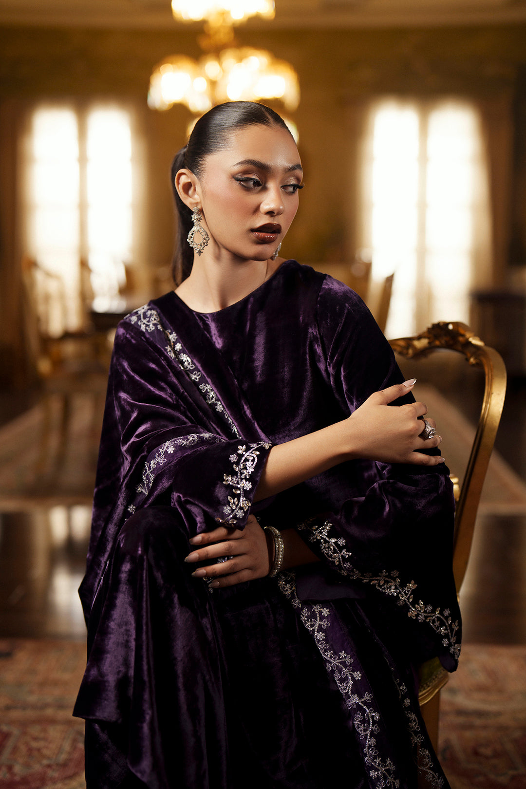 lulusar purple dress Lulusar | Lulusar X Noor Zafar Let the Flowy Charm of Purple Gradient Embrace You Shop Now - In stores and online #readytowear #lulusar