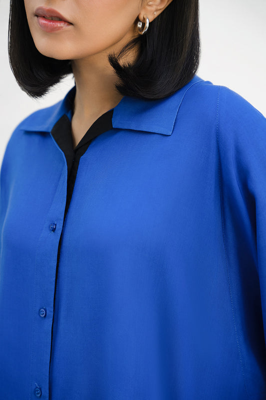 Contrast Pipping Button Down