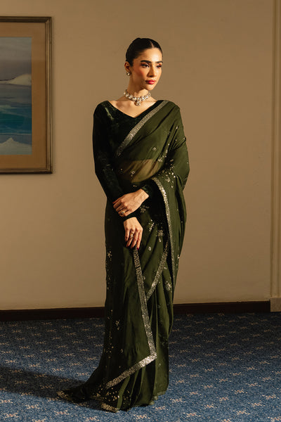 Sobaeel Crop Top & Saree (2pcs)