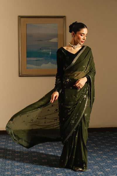 Sobaeel Crop Top & Saree (2pcs)