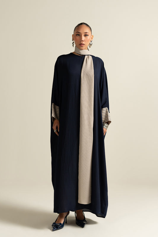 Navy Batwing Abaya