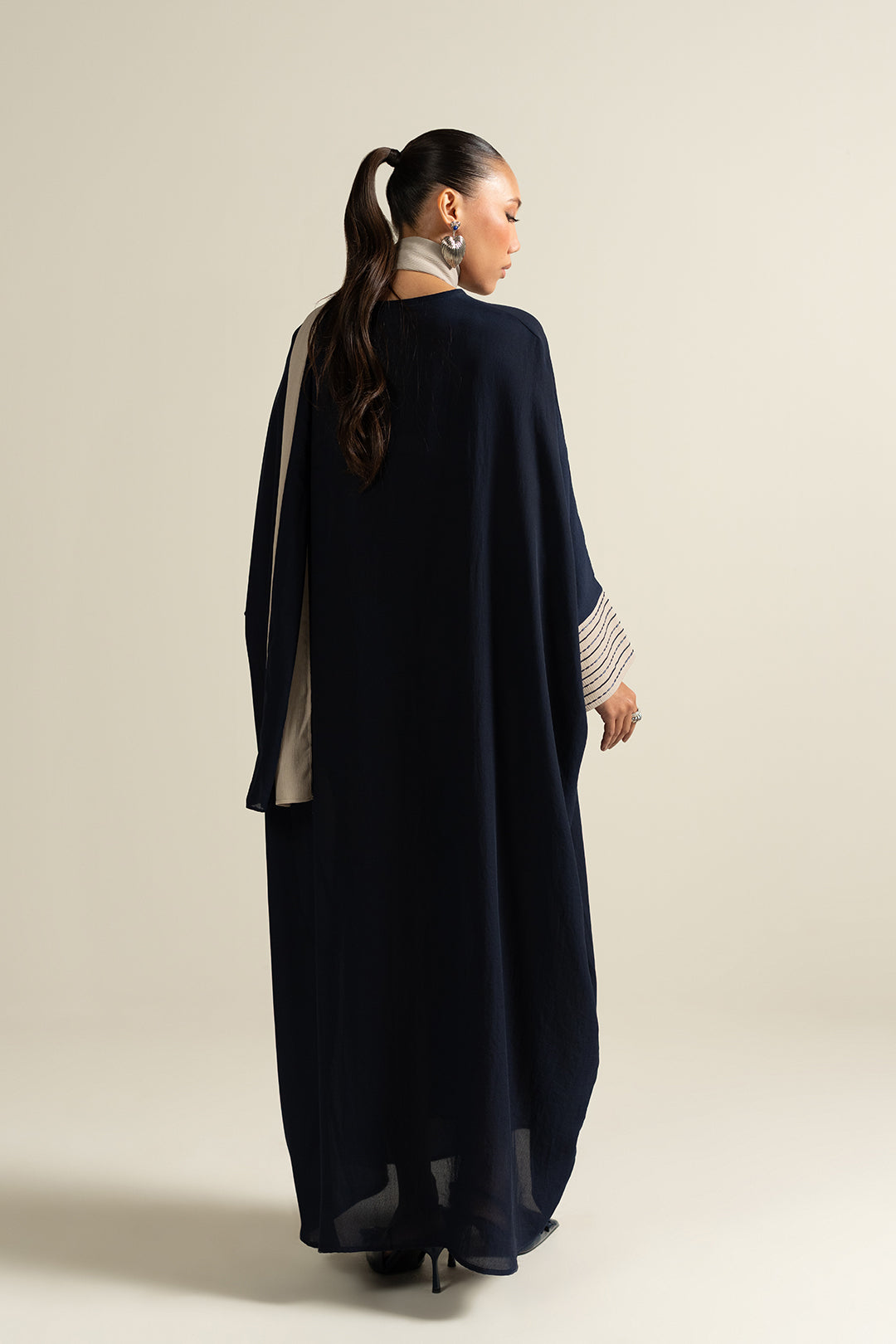Navy Batwing Abaya