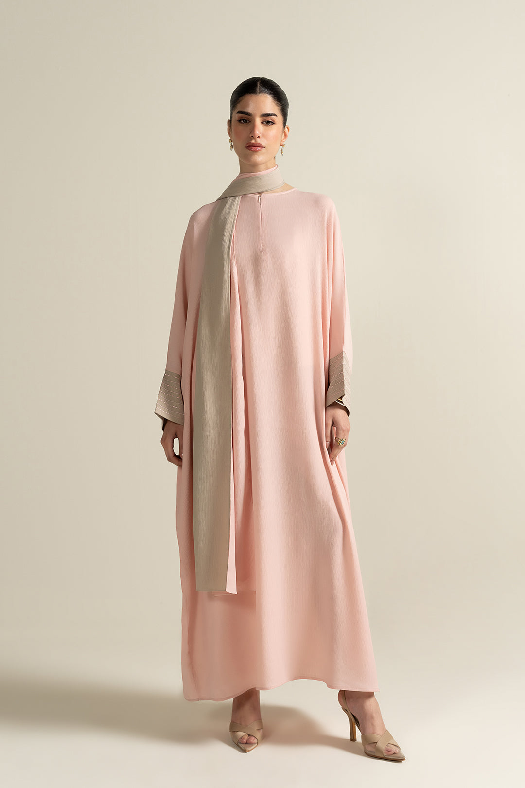 Pink Batwing Abaya
