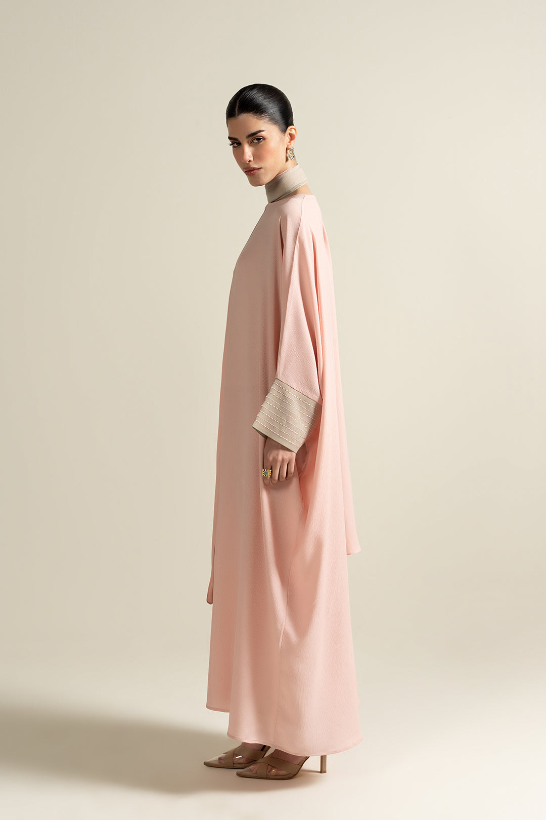 Pink Batwing Abaya