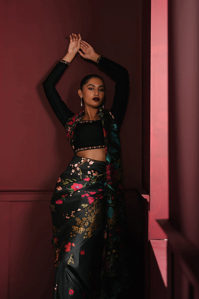 Bloomelle Saree and Crop Top (2pc)