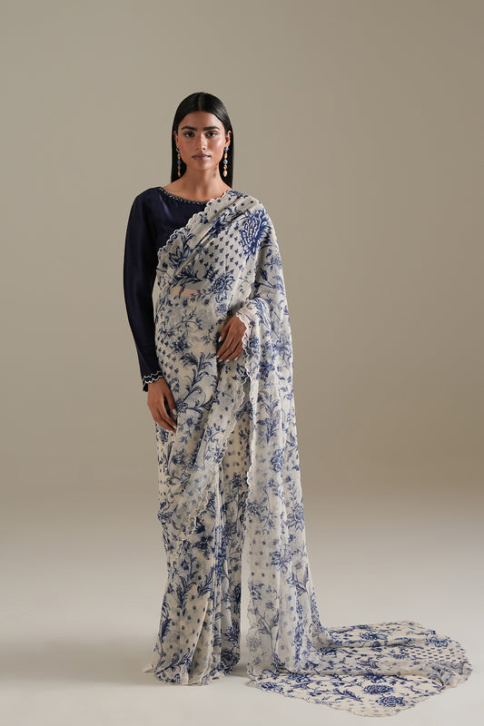 Zevina Top & Saree (2 Pcs)