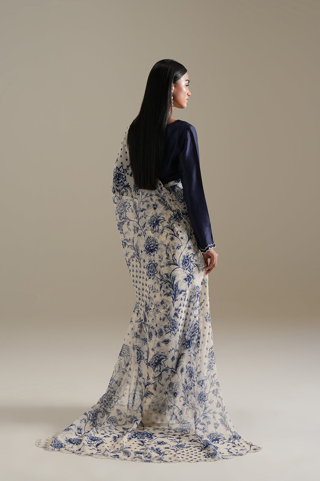 Zevina Top & Saree (2 Pcs)
