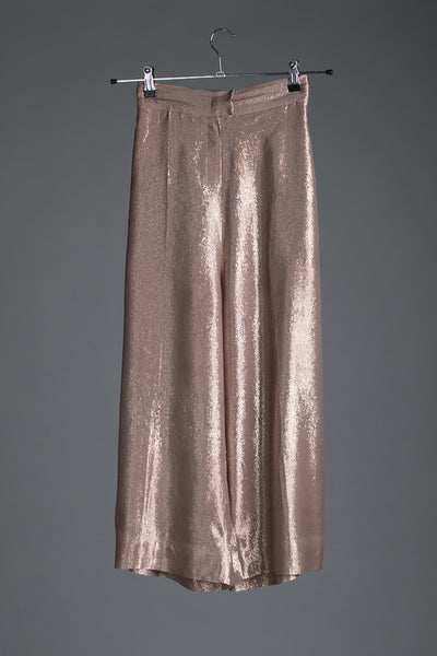 Metallic pink cropped Pants