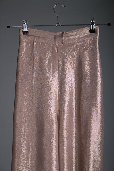 Metallic pink cropped Pants