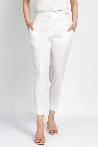 Tapered Pants Off White
