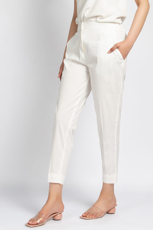 Tapered Pants Off White