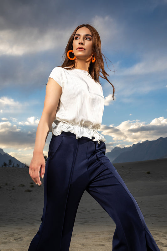 Udal Pleated Crop Top