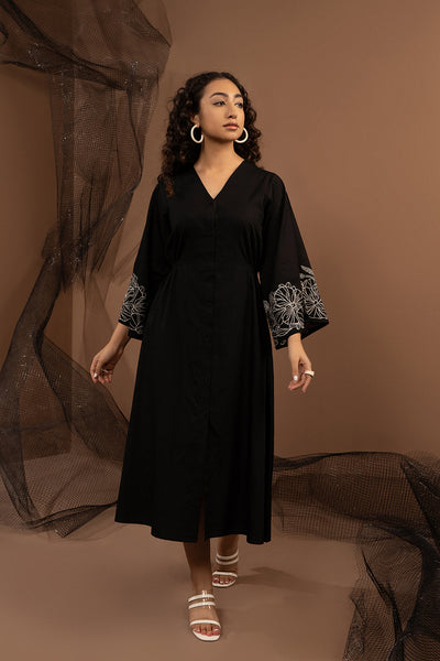 Black Embroidered Dress