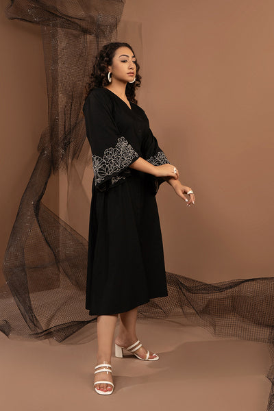 Black Embroidered Dress