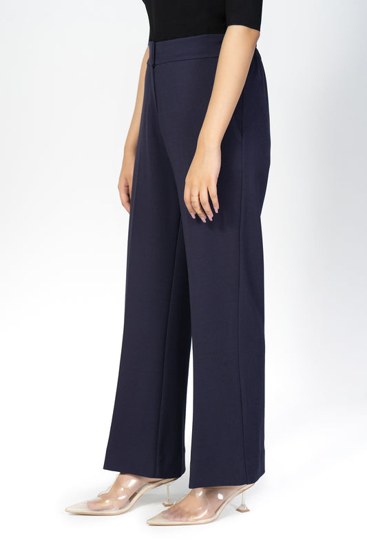 Luluknit Bootcut Pants - Navy