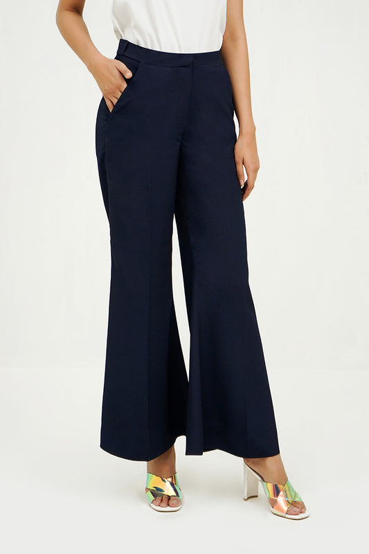 OGRA FLEXI WAIST PANTS - NAVY