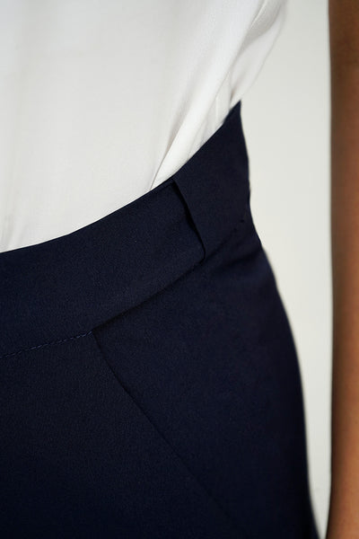 OGRA FLEXI WAIST PANTS - NAVY