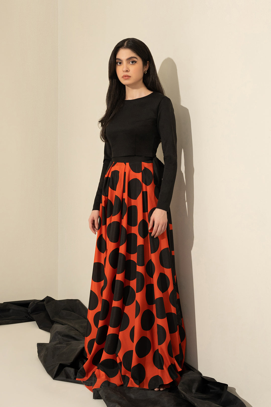 long-sleeved crop top