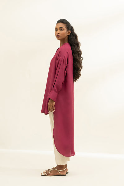 Magenta Button Down