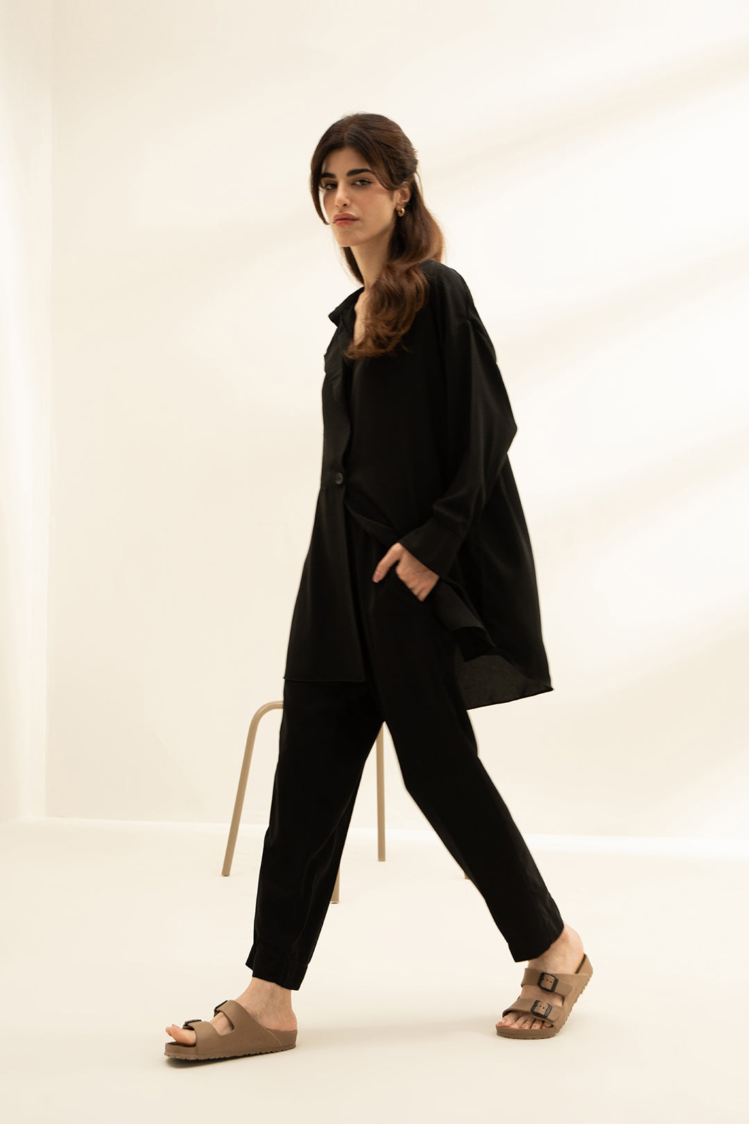 Black-Fold Button Down