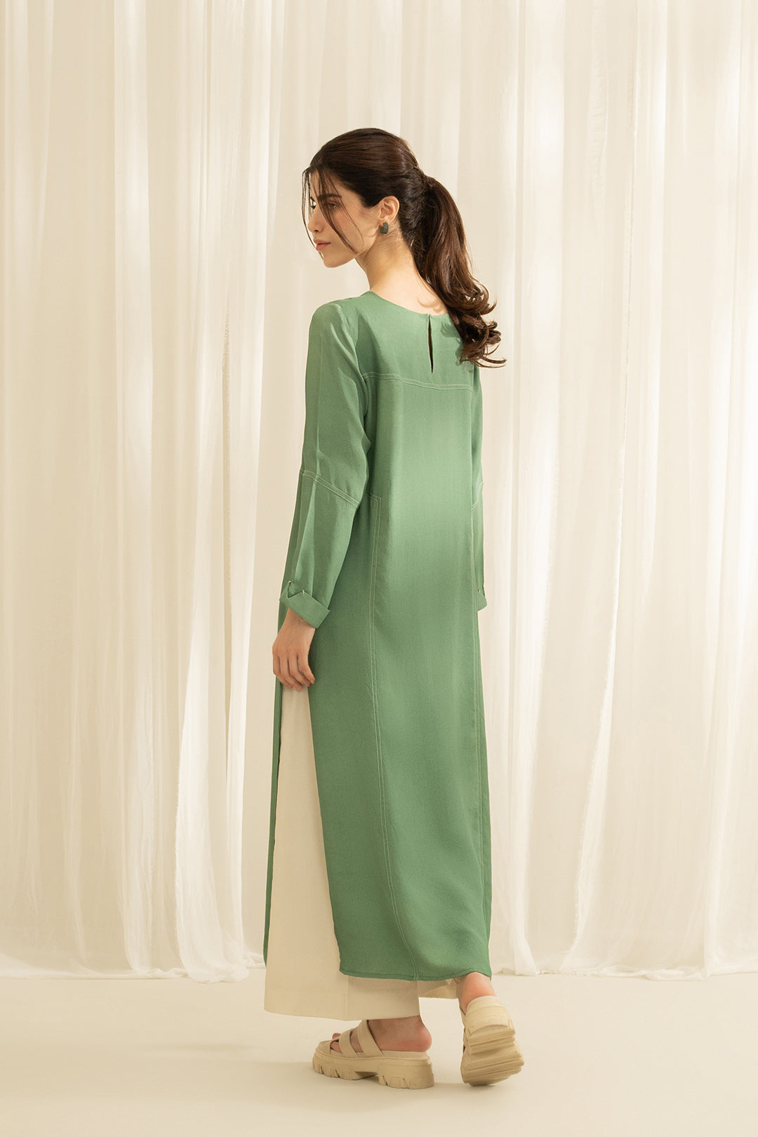 lulusar green dress Lulusar Green Black Silk Embroidery Dress Hand Work 3pc GoodLuck Collections