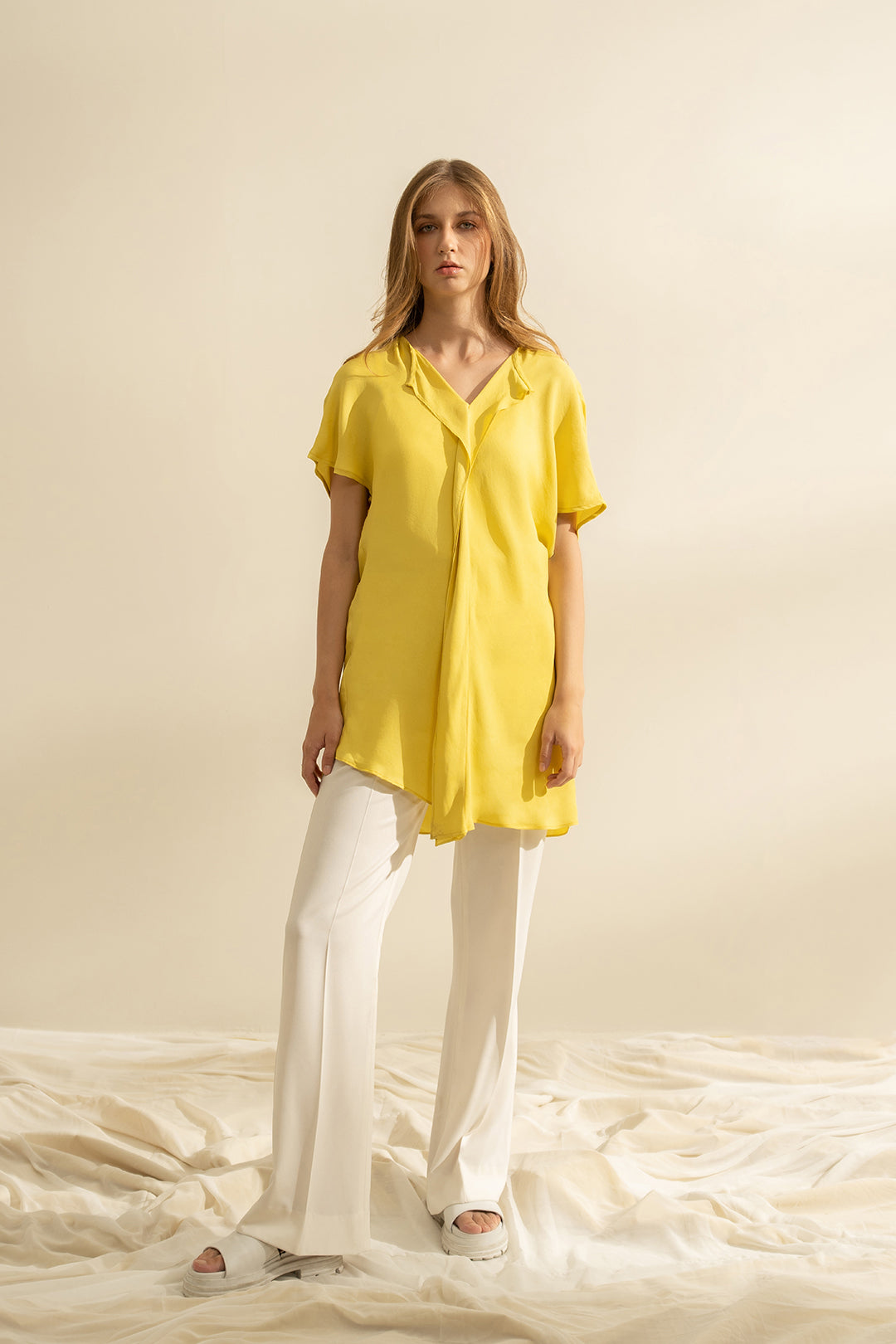Yellow Draped Top