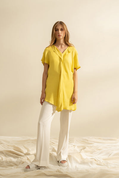 Yellow Draped Top