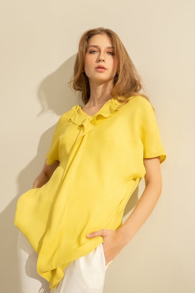 Yellow Draped Top
