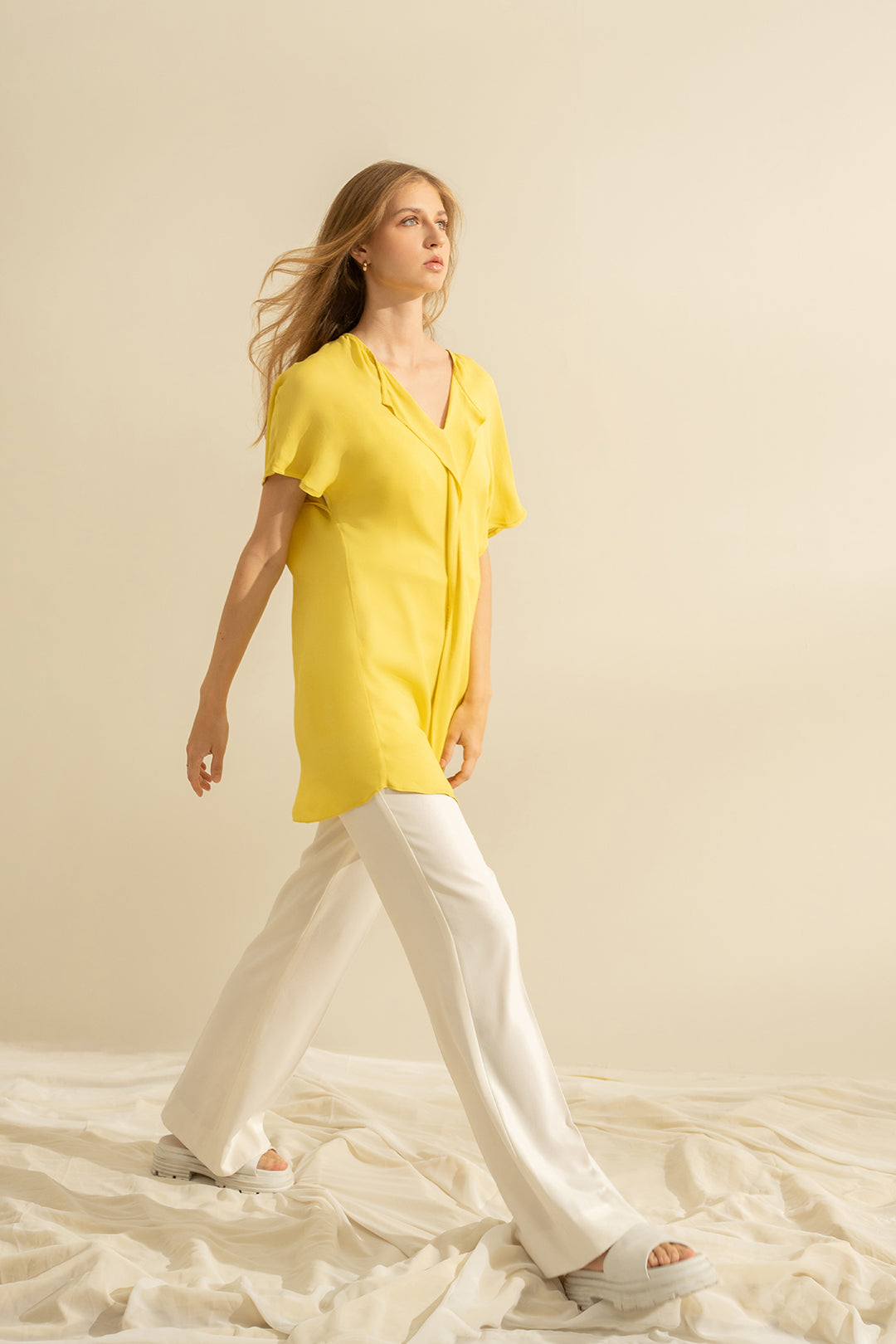 Yellow Draped Top