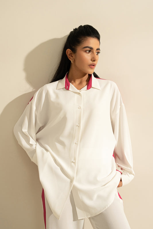 Color Block Button Down