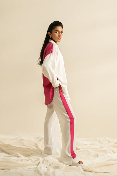 Color Block Button Down