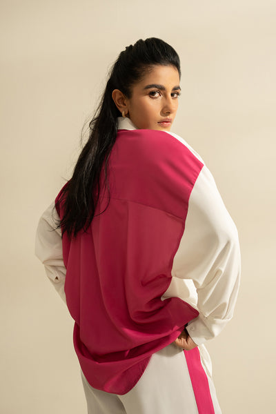 Color Block Button Down