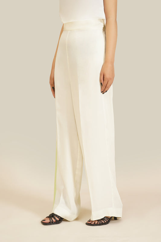 Green Color Block Pants