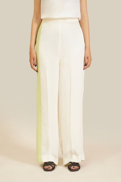 Green Color Block Pants