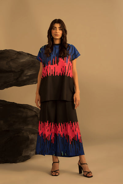 Color Block Drip Top