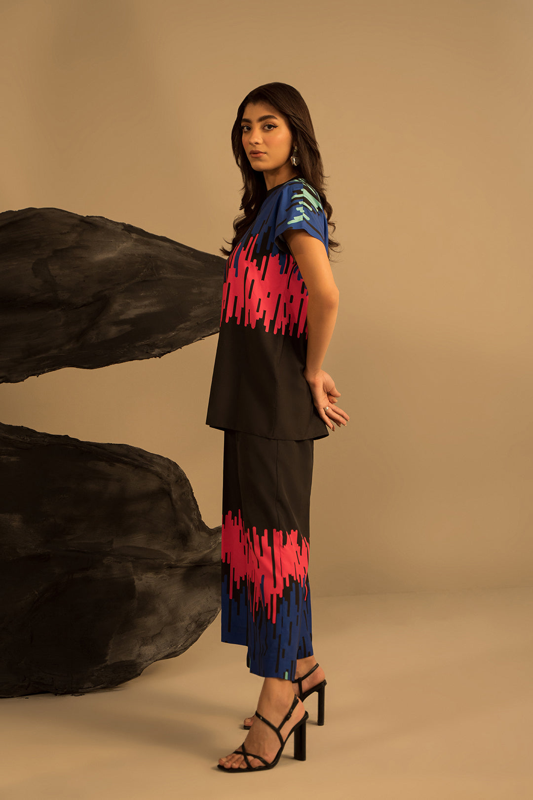 Color Block Drip Top