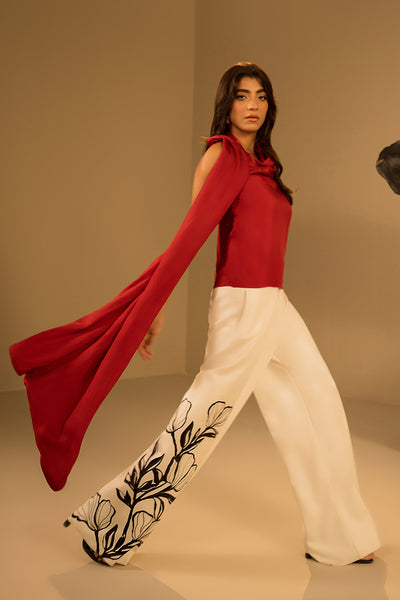 Crimson Scarf Top (Sleeveless)