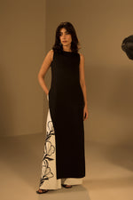 Black Asymmetric Knit Top (Sleeveless)