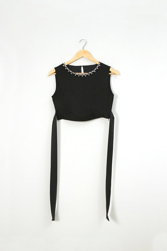 Sohik Saree & Crop Top (Sleeveless)