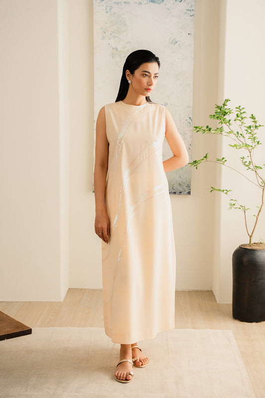 Peach Gleam Dress (Sleeveless)