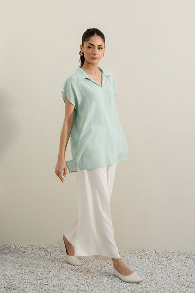 Aqua Extended Shoulders Top