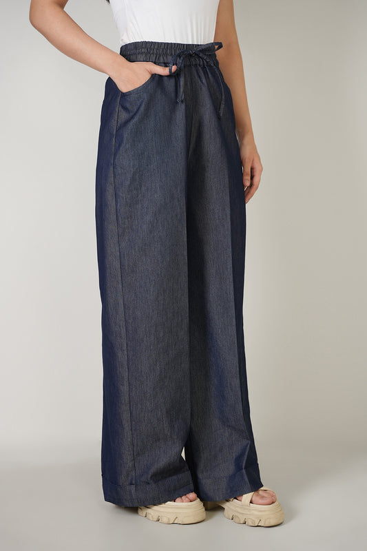 Denim Drawstring Pants