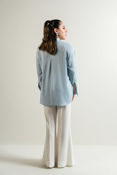 Ice Blue Wrap Around Top