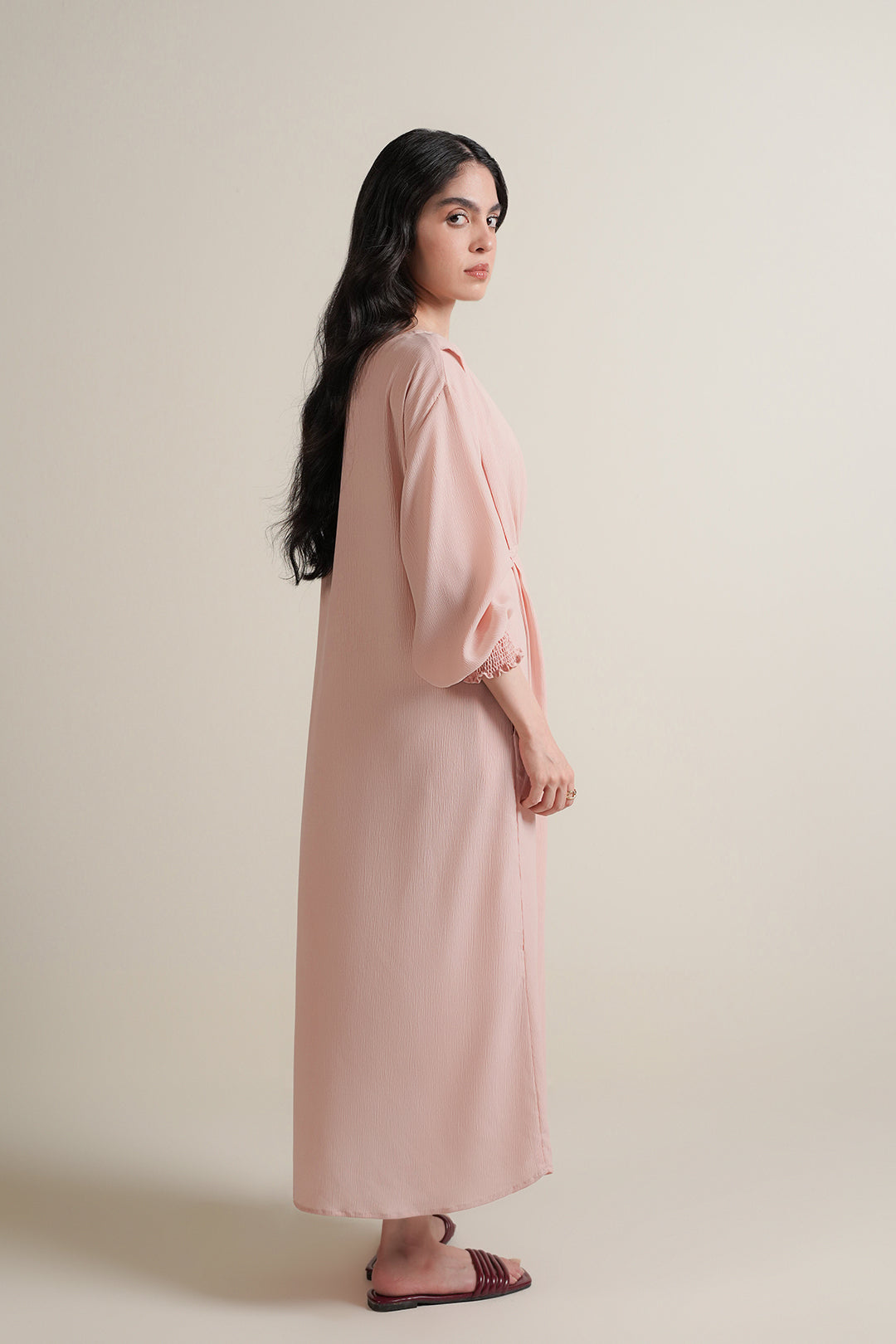Pink Drawstring Dress