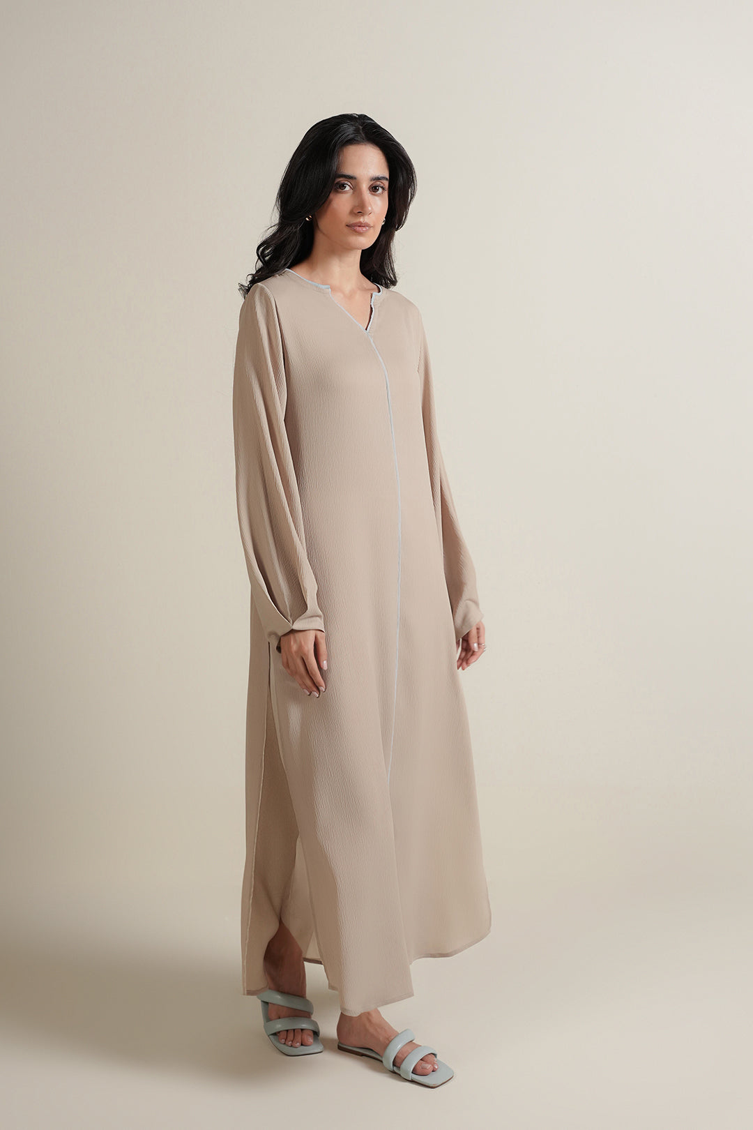 beige contrast color dress Cbazaar Women's Dresses and Gown | Beige and Wasabi Green Contrast Embroidered Gown | Blue | Anarkali Gown | Chic Style | Trendy Neck Style