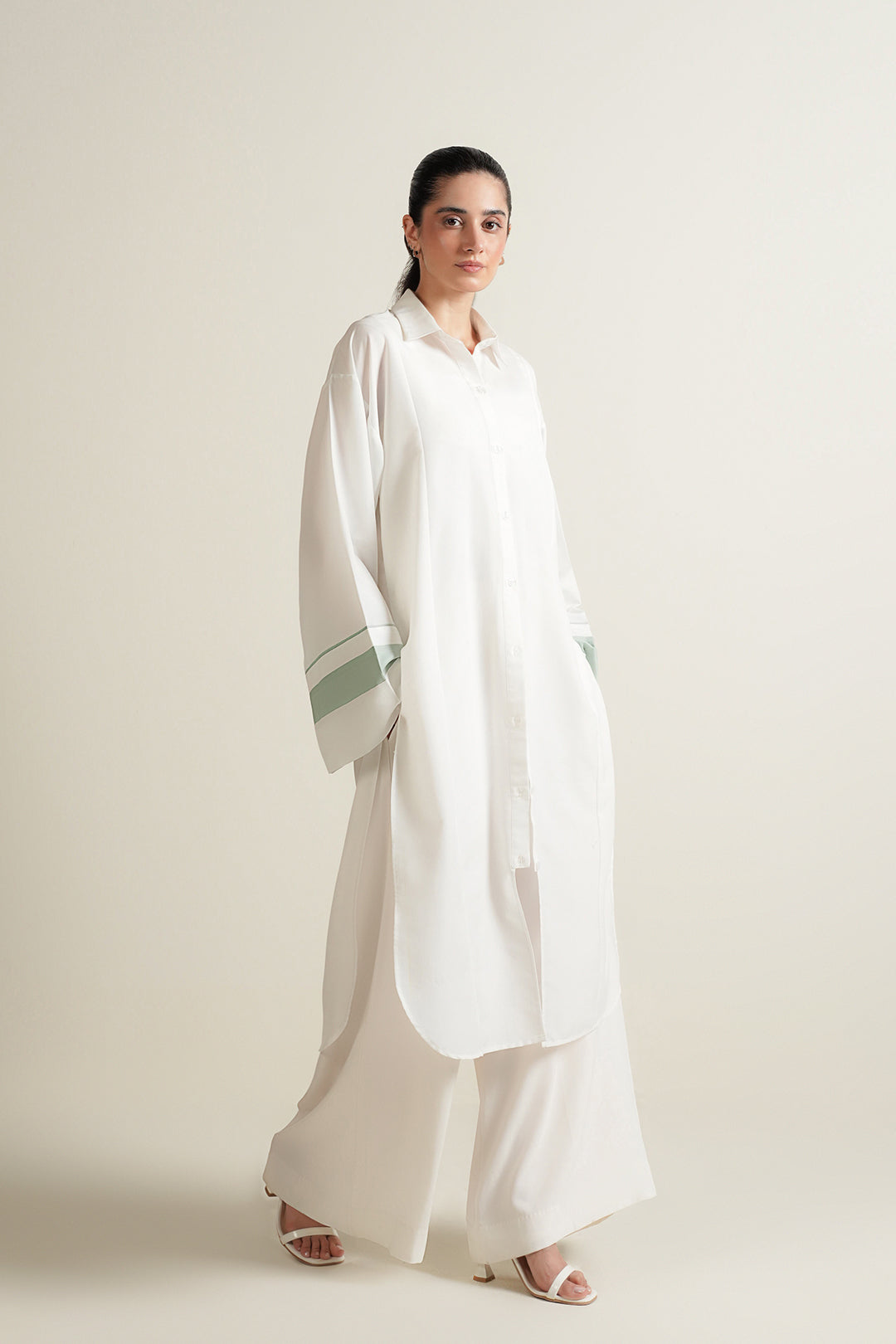 White Button Down Tunic